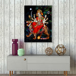 Frameless MAA Sherawali Vibrant Glass Wall Paintings