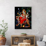 Frameless MAA Sherawali Vibrant Glass Wall Paintings