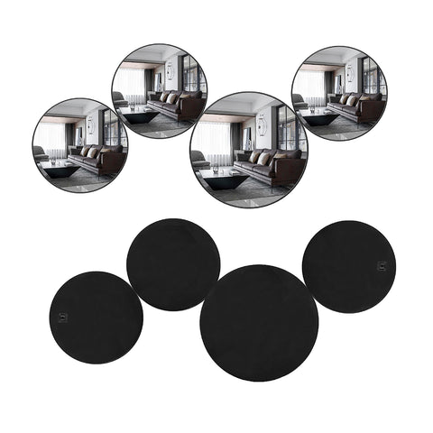 4Matte Black Decorative Framed Mirror