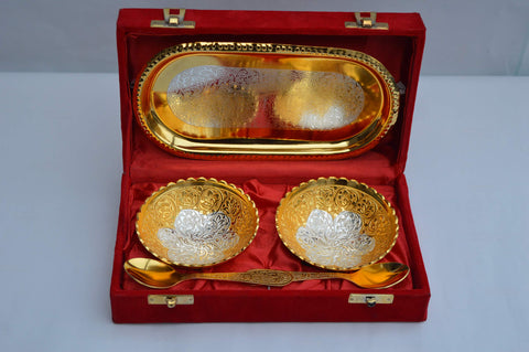 Decorative Bowl (Set 2 Bowl 1 Serving Tray 2 Spoons Set)