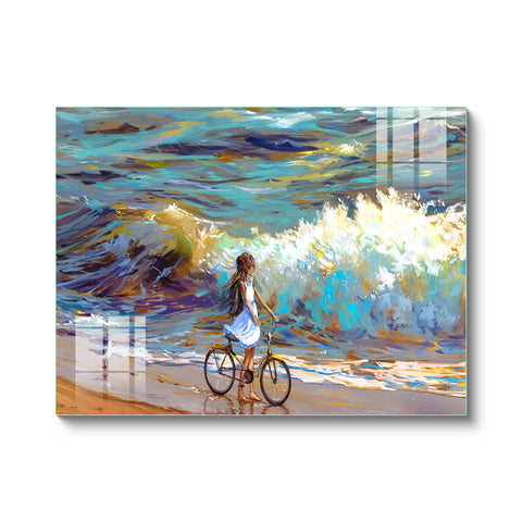 Abstract Frameless Beautiful Wall Painting for Home: Seaside Strolling