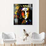 Abstract Glass Wall Painting of Lord Shiva (Shiv Mahadev) for Home and Living Room Decor, Wall Art, and Wall Mount