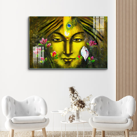 Frameless Beautiful Wall Painting for Home: Acrylic Paintings of Lord Krishna