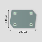 Frameless Asymmetrical Beveled Mirror