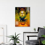 Beautiful Gautam Buddha Wall Painting On Glass