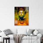 Beautiful Gautam Buddha Wall Painting On Glass