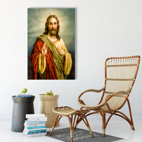 Beautiful Jesus Christ Wall Painting on Glass