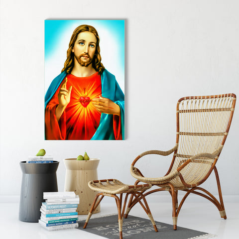 Sacred-Heart-of-Lord Jesus Glass Painting