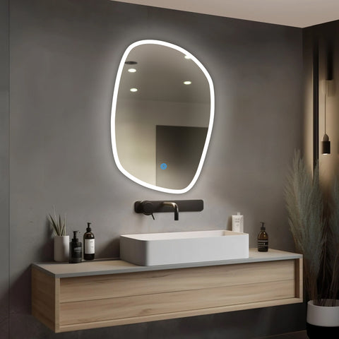 Connected Edge Glow - LED Bathroom Mirror - Natural White Light - Oval