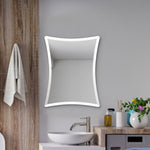 Rectangular Curvy Beveled Mirror Frameless