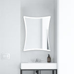 Rectangular Curvy Beveled Mirror Frameless