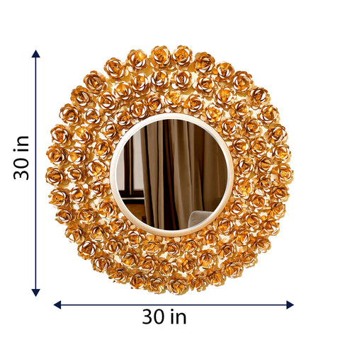 Decorative Mirror - Golden Rose Garden