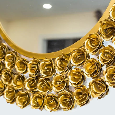 Decorative Mirror - Golden Rose Garden