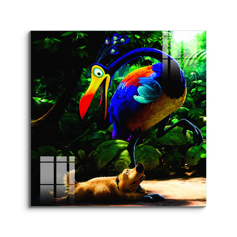 Frameless Beautiful Wall Painting for Home: Dodo Dog Cartoon Art