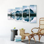Multiple Frame Wall Painting For Living Room: Enlarging Mountain Scenery