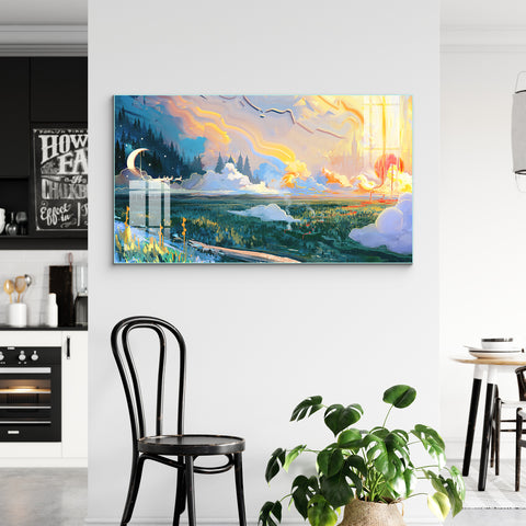 Digital Art Wall Painting for Home: Fantasy Landscape Paintings