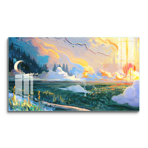 Digital Art Wall Painting for Home: Fantasy Landscape Paintings