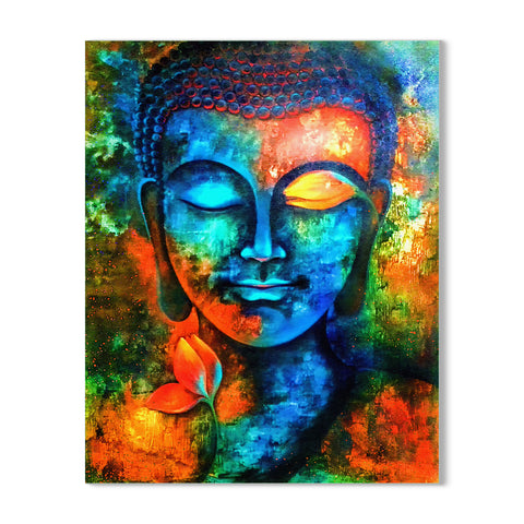 Frameless Beautiful Wall Painting for Home: Enlightening Gautam Buddha