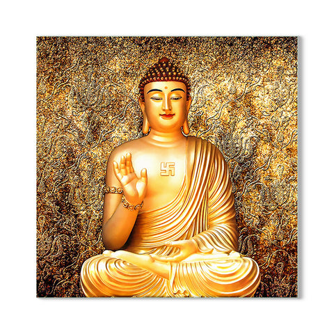 Gautam Buddha Glass Wall Paintings