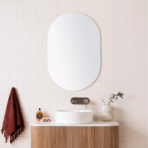 Frameless Capsule Mirror for Bathroom