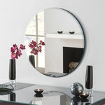 Frameless Round Beveled Mirror for Bathroom Wall, Wall Mount Mirror, Washbasin Mirror, Mirror for Bedroom
