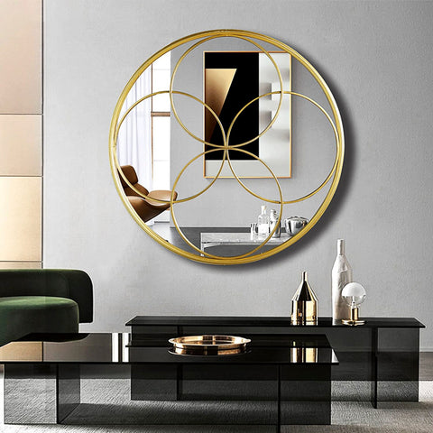 Designer Golden Mural Framed Mirror