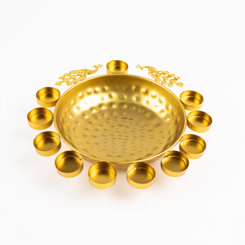 Beautiful Peacock Urli Bowl