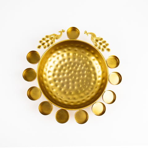 Beautiful Peacock Urli Bowl
