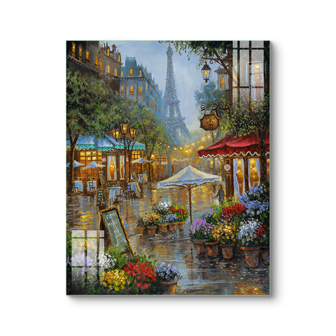 Digital Art Wall Painting for Home: Handmade Scenery Paintings of Paris