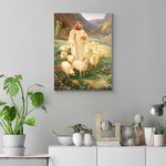 Beautiful Jesus Christ The-Good-Shepherd Tempered Glass Wall Paintings