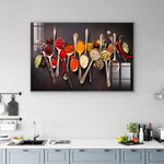 Digital Glass Prints: Elevate Your Kitchen and Restaurant Decor with Vibrant Spice Masala Paintings