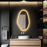 Irregular LED Bathroom Vanity Mirror – Frontlit Wall-Mounted LED Mirror for Makeup Room & Dressing Area