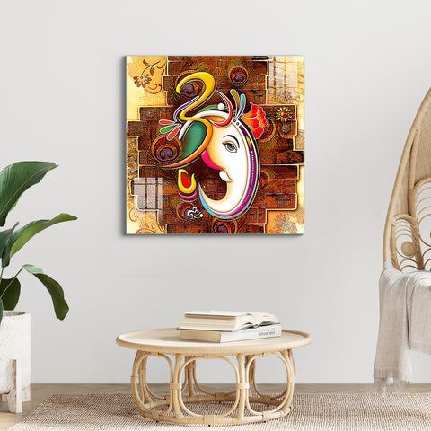 Frameless Beautiful Wall Painting for Home : Lord Ganesha Modern Art