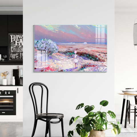 Abstract Frameless Wall Painting for Home: Lost Silence