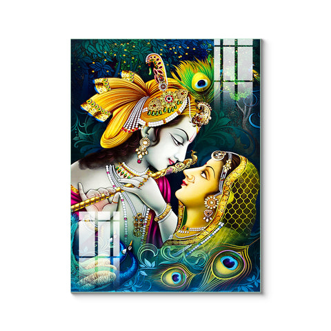 Mesmerising Wall Painting of Radha Krishna