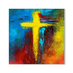 Realistic Modern Jesus Paintings - Cross Splash Oil Painting