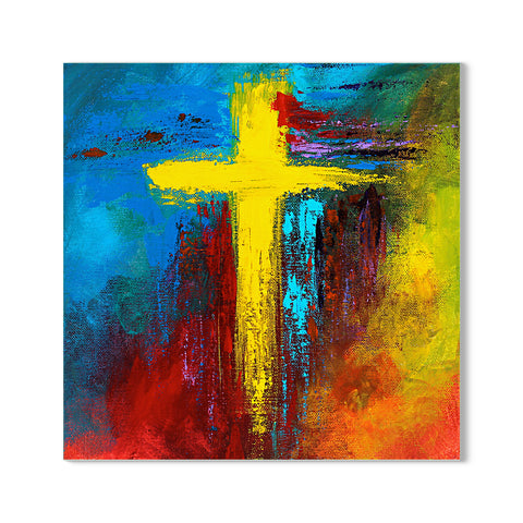 Realistic Modern Jesus Paintings - Cross Splash Oil Painting