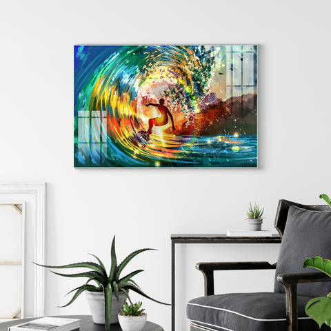 Abstract Frameless Beautiful Wall Painting for Home: Modern Wave Art