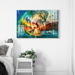 Abstract Frameless Beautiful Wall Painting for Home: Modern Wave Art