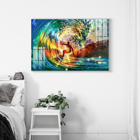 Abstract Frameless Beautiful Wall Painting for Home: Modern Wave Art