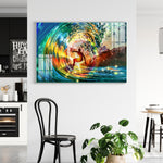 Abstract Frameless Beautiful Wall Painting for Home: Modern Wave Art