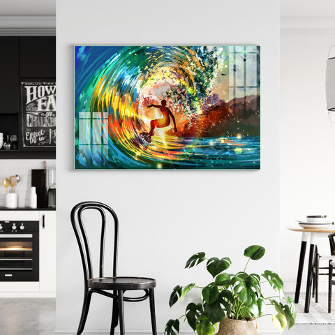 Abstract Frameless Beautiful Wall Painting for Home: Modern Wave Art
