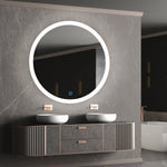 Moon Disc - Edged Round Glow - LED Mirror - Natural White Light - Round