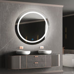 Moon Disc Border Twin- LED Bathroom Mirror - Natural White Light - Round