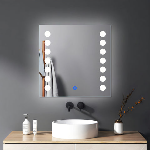Moon Gleam Illuminated Dots - LED Bathroom Mirror - Natural White Light