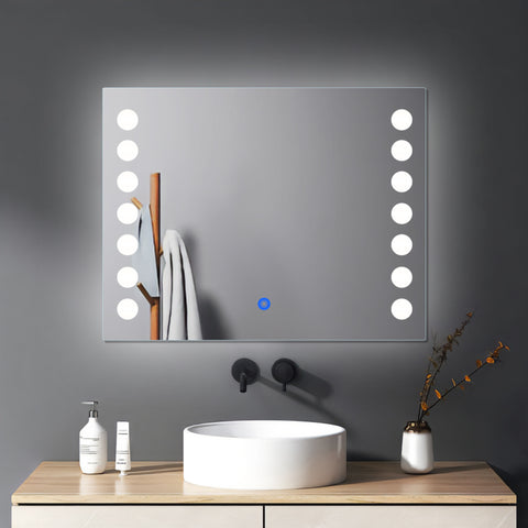 Moon Gleam Illuminated Dots - LED Bathroom Mirror - Natural White Light