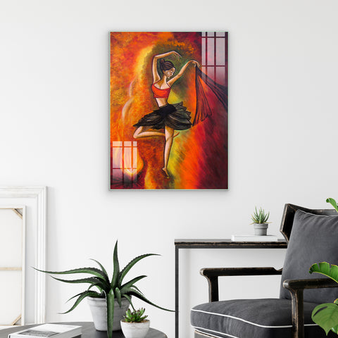 Frameless Beautiful Wall Painting for Home: Multicolour Classical Dancing Paintings