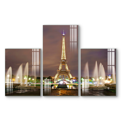 Multiple Frame Wall Painting for Living Room: Eiffel Tower