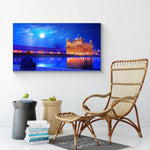 Night View Golden Temple, Shri Harmandir Sahib Glass Wall Painting