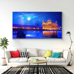 Night View Golden Temple, Shri Harmandir Sahib Glass Wall Painting